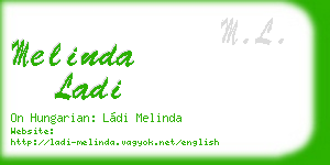 melinda ladi business card